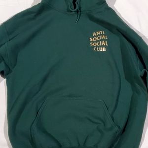 Forest green anti social social club hoodie